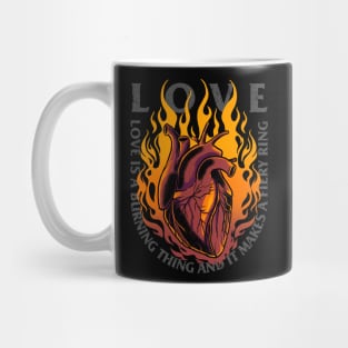 Love Burn Thing Fiery Ring Cash Lovely Heart Human Anatomy Mug